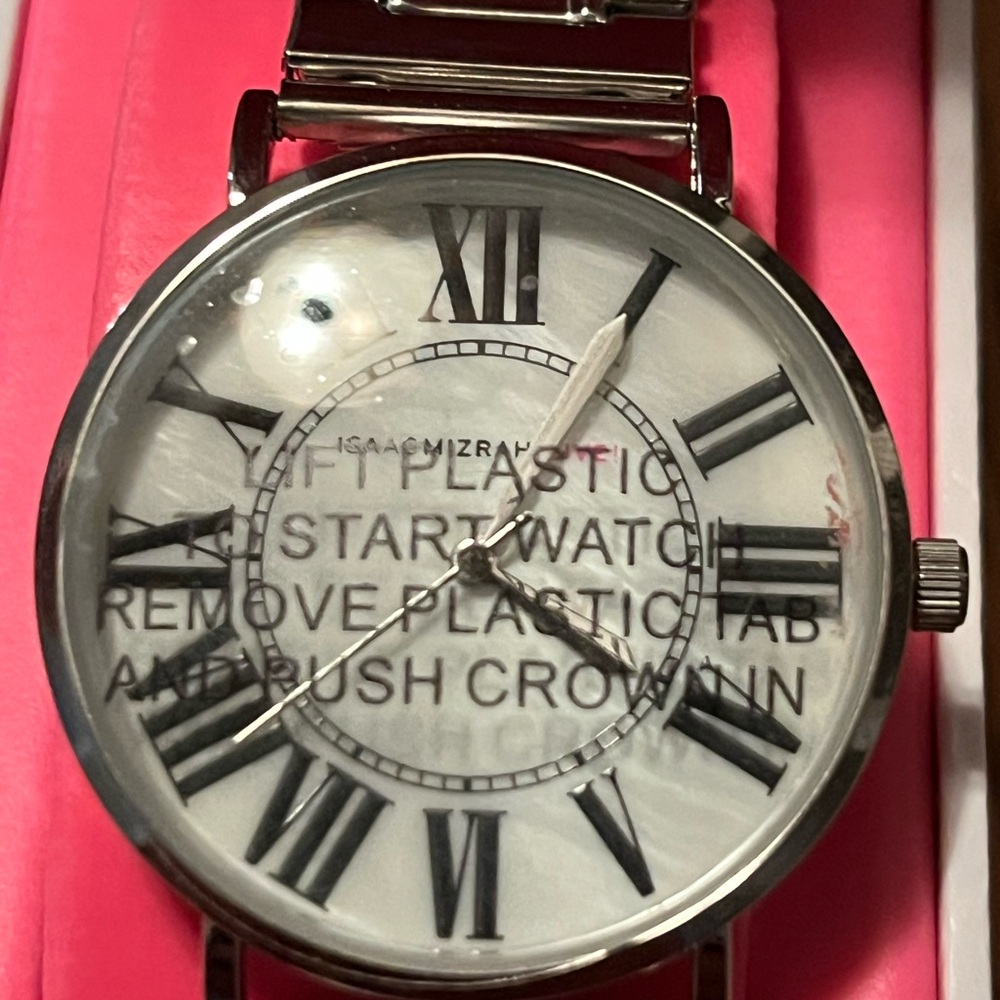 Isaac Mizrahi Silver Roman Numeral Watch